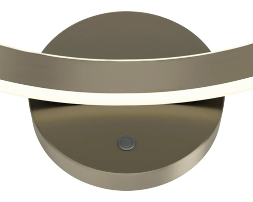 Ronde LED wandlamp met gebogen lichtelement en schakelaar