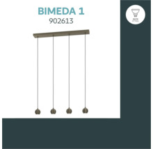 Bimeda 1 hanglamp met vier bolvormige spots en GU10 fitting voor plafondmontage