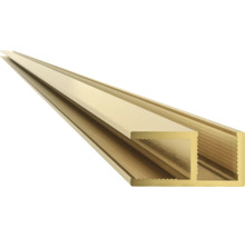 Een metalen U-profiel voor afwerking of randbescherming in het interieur.