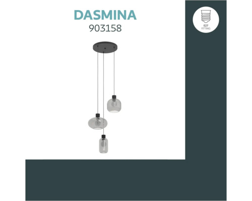 Driepunts hanglamp Dasmina met E27 fitting