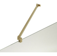 Stabilisatiestang voor douchecabine van metaal met wandbevestiging en glashouder