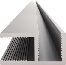 Een aluminium profiel met U-vorm voor professionele bouw en afwerking.