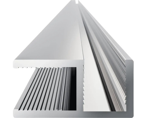 Aluminium C profiel als verbindingsrail voor panelen