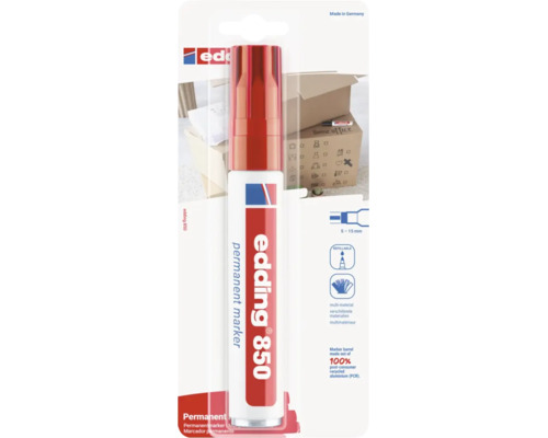 edding 850 permanente marker met beitelpunt 5 tot 15 millimeter in blisterverpakking