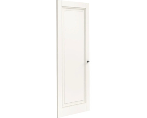 Witte binnendeur met één paneel en deurkruk in moderne look