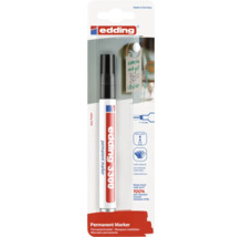 Edding 3300 permanente marker in verpakking met informatie over de schrijfbreedte en de behuizing van gerecycled aluminium.