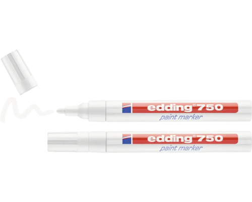 Edding 750 lakmarker met afgenomen dop en belettering