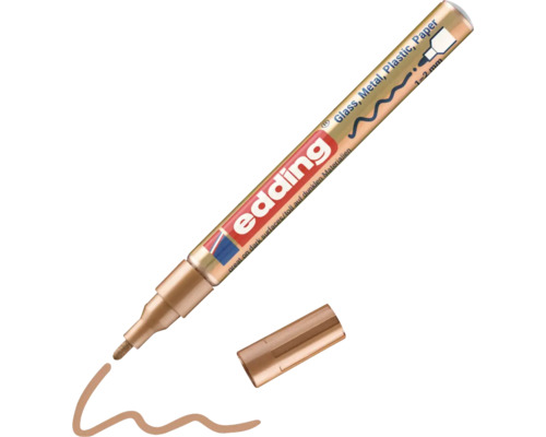 Edding lakmarker voor donkere oppervlakken met een lijndikte van 1 tot 2 millimeter.