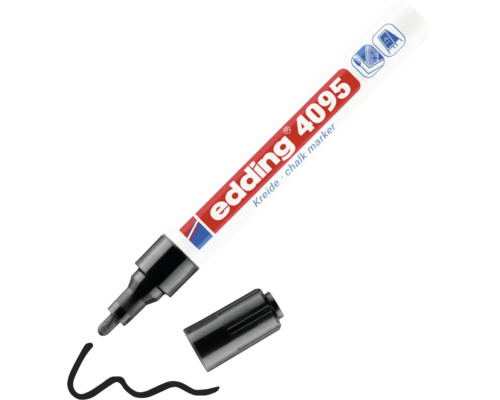 Edding 4095 krijtstift voor het beschrijven van glas en borden met uitwisbare inkt en ronde punt.