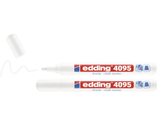 Twee Edding 4095 krijtstiften voor gladde oppervlakken