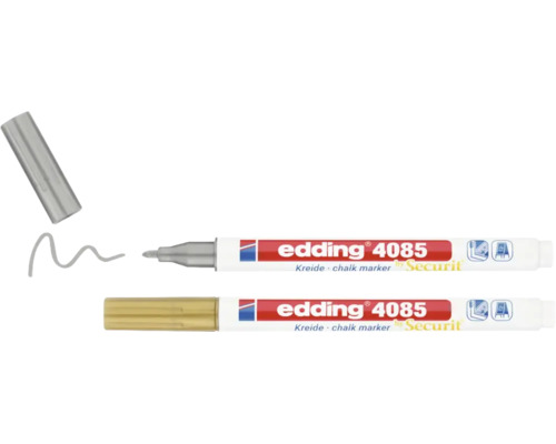 Edding 4085 krijtmarker voor gladde oppervlakken met verwijderde dop