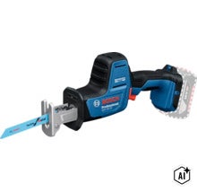 Bosch Professional accureciprozaag GSA 18V-24 met borstelloze motor, inclusief zaagblad voor metaal en 18 Volt accu. (Image AI modified or generated)