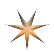Verlichte papieren ster als hanglamp voor kerstdecoratie