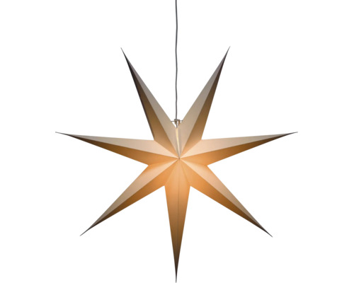 Verlichte papieren ster als hanglamp voor kerstdecoratie