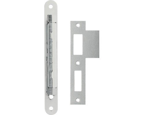 Een deurklink met metalen sluitplaat voor binnendeuren voor montage op het deurkozijn.