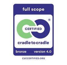 Cradle to Cradle gecertificeerd bronzen keurmerk versie 4.0 voor een duurzame circulaire economie.