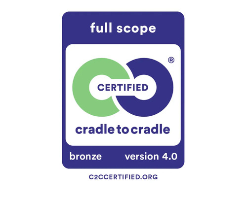 Cradle to Cradle gecertificeerd bronzen keurmerk versie 4.0 voor een duurzame circulaire economie.