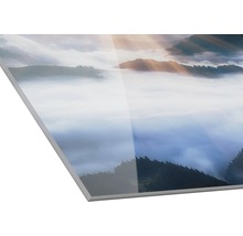 Acrylglasfoto met bergmotief en nevel
