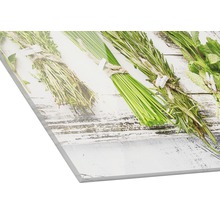 Keukenachterwand van acrylglas met kruidenmotief