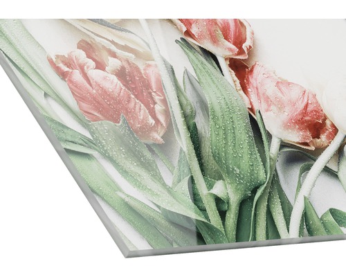 Tulpenmotief op een acrylglasplaat