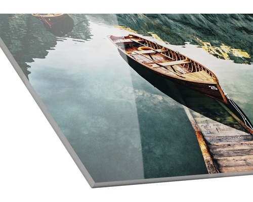 Acrylglas foto met een boot op het meer