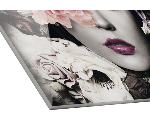 Acrylglas foto vrouw met bloemen