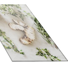 Keukenachterwand met kruidenmotief