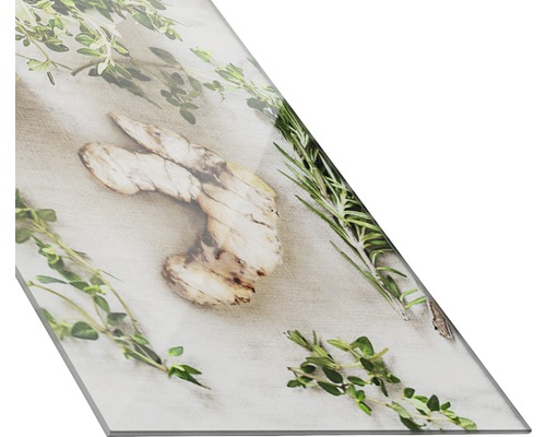 Keukenachterwand met kruidenmotief