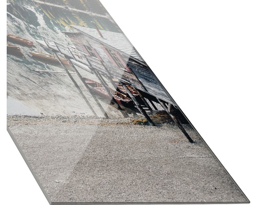 Decoratieve plaat met landschapsmotief