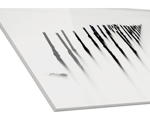 Acrylglasfoto met zwart-witfoto van pier