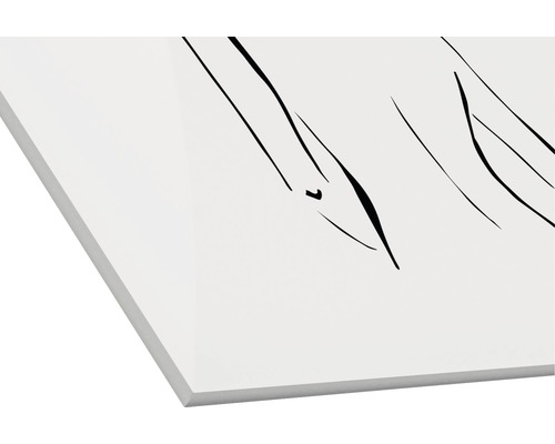 Decoratieve plaat met lijntekening