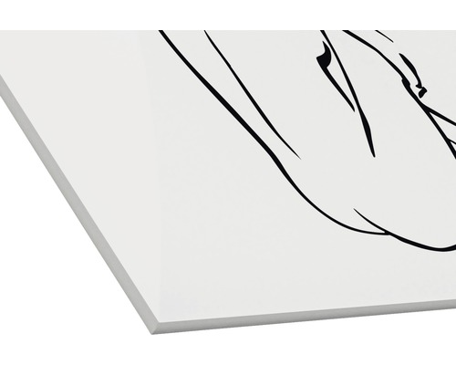 Acrylglas schilderij met abstracte tekening