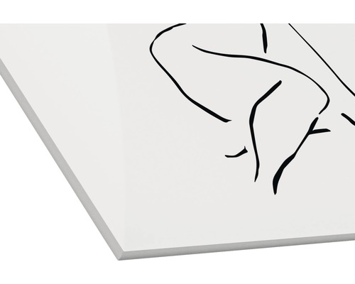 Decoratieve plaat met abstract vrouwenmotief