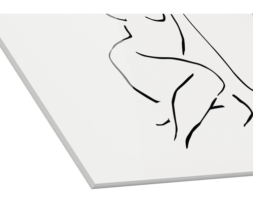 Decoratieve plaat met lijntekening