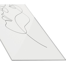 Decoratieve plaat met abstract gezichtsmotief
