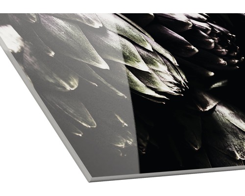 Close-up van een wandbekleding met plantmotief