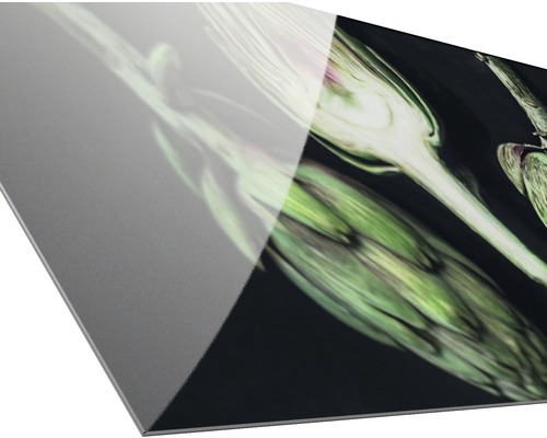 Decoratieve glasplaat met artisjokmotief