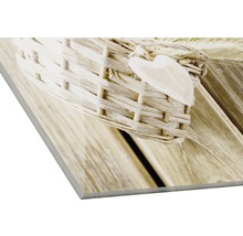 Decoratieve plaat met korf- en hartmotief