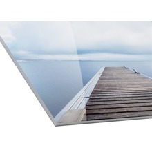Acrylglas foto met een steiger die naar de zee leidt
