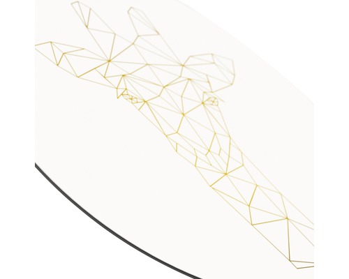 Decoratieve ronde muurdecoratie met geometrisch giraffemotief