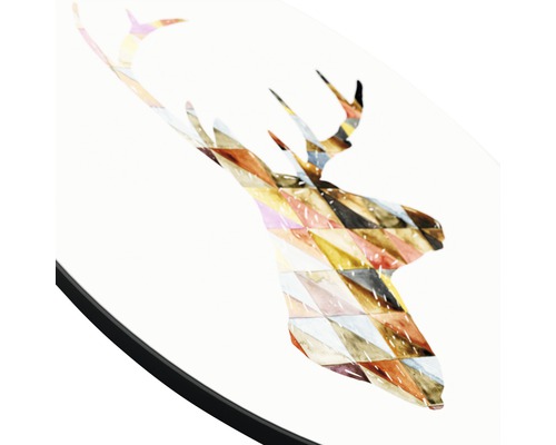 Decoratie met hertmotief van geometrische vormen