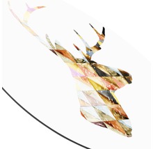 Hertenkop met geometrisch patroon