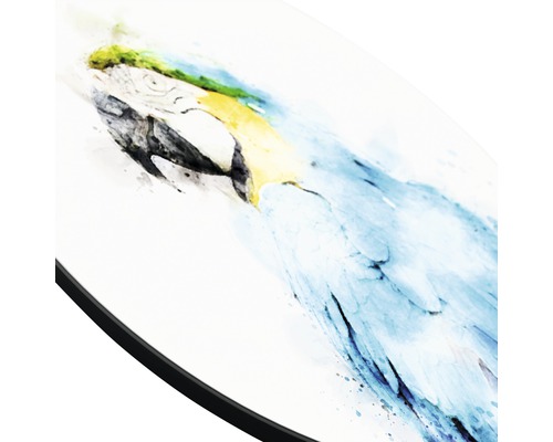 Decoratie met papegaaimotief in aquarel stijl