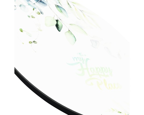 Decoratie met plantmotief en het opschrift Dit is mijn gelukkige plek