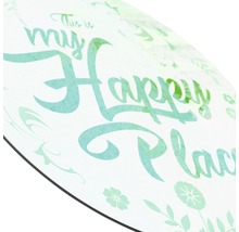 Decoratieve plaat met de tekst ''This is my happy place''.