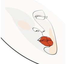Illustratie van een vrouwengezicht met doorlopende lijnen