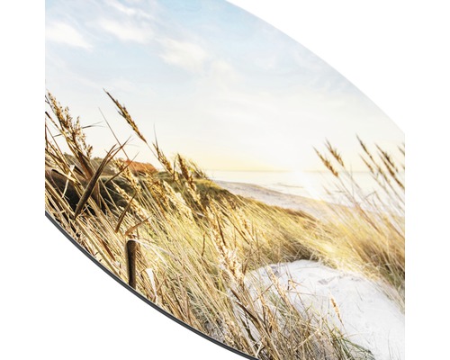 Decoratieve wanddecoratie met strand en droog gras