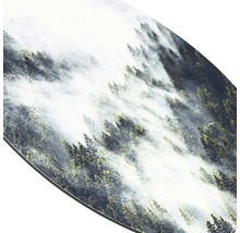 Detailopname van een snowboardoppervlak met bosmotief
