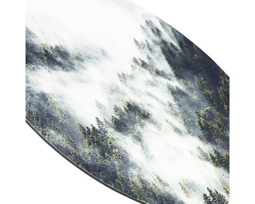 Snowboard met bosmotief