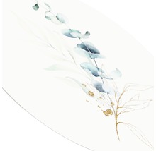 Illustratie van eucalyptus en gouden accenten